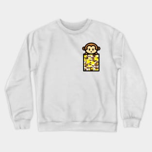 Monkey Pocket Camo Bambu Brand Anime Cartoon Crewneck Sweatshirt